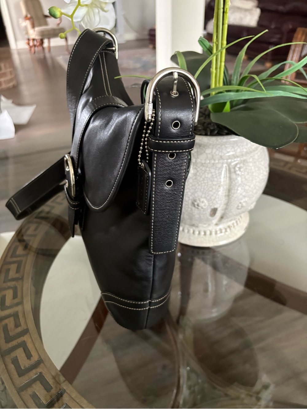 🖤🖤VINTAGE Y2K COACH SOHO BLACK LEATHER CROSSBODY/SHOULDER BAG!🖤🖤9480 - Picture 4 of 11
